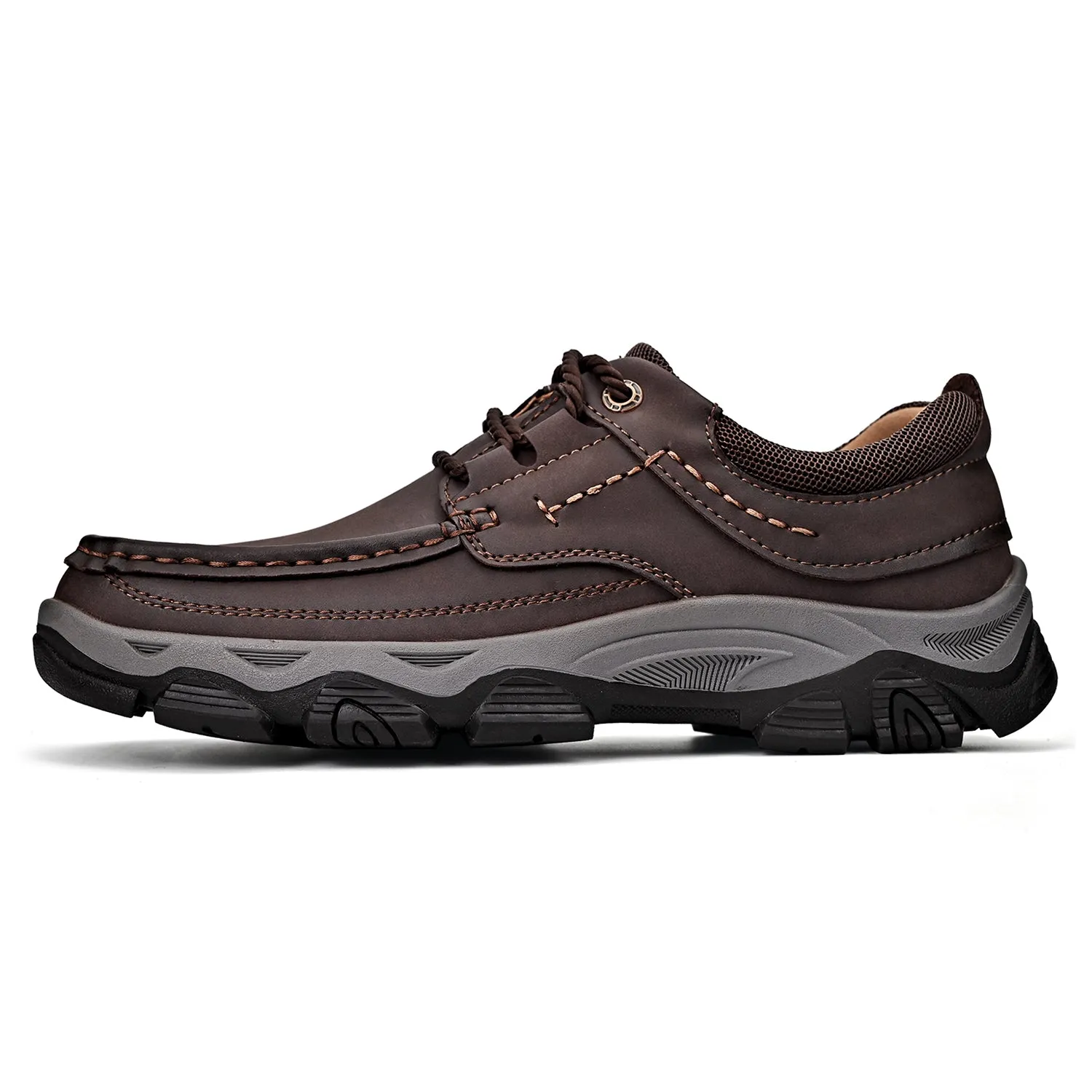 Orthopedic Shoes Men's Lace Leather Casual Walking Outdoor Shoes