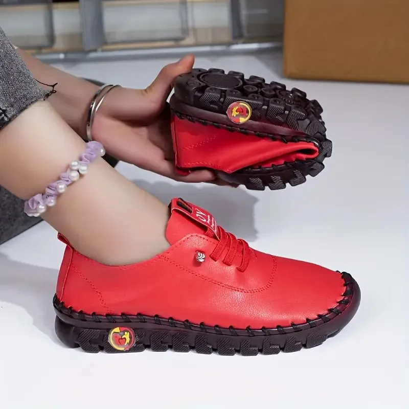 ORTHOPEDIC WOMEN'S SOLID COLOR CASUAL SNEAKERS