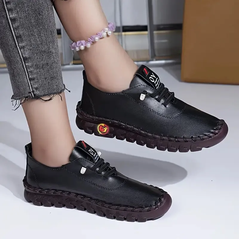 ORTHOPEDIC WOMEN'S SOLID COLOR CASUAL SNEAKERS