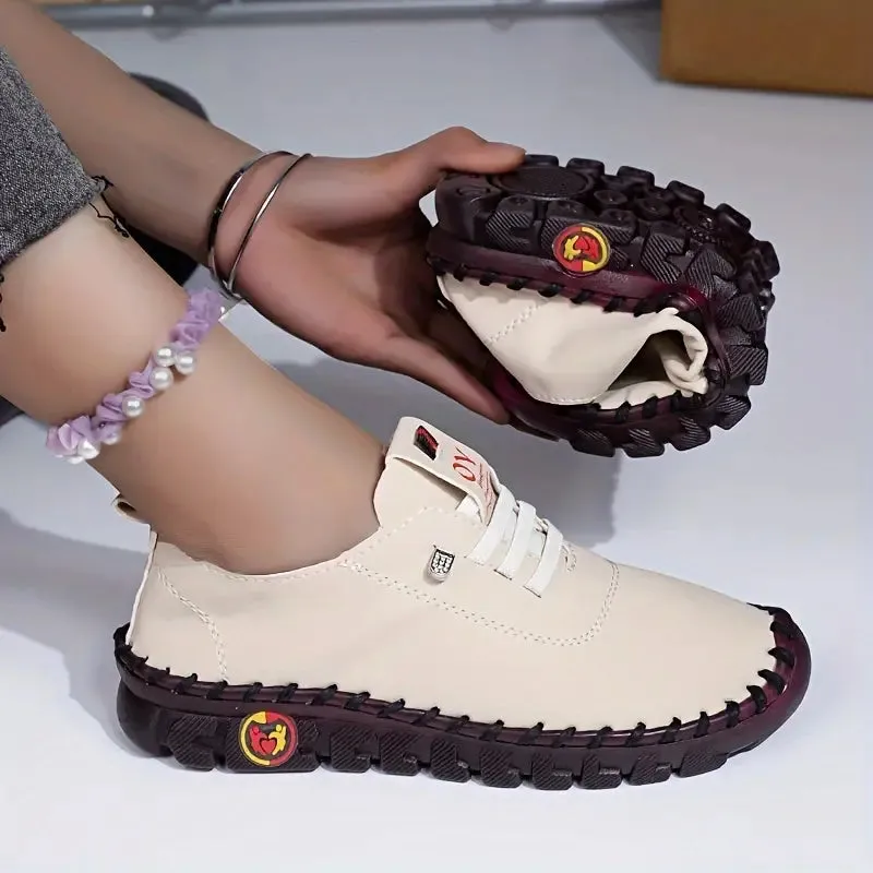 ORTHOPEDIC WOMEN'S SOLID COLOR CASUAL SNEAKERS