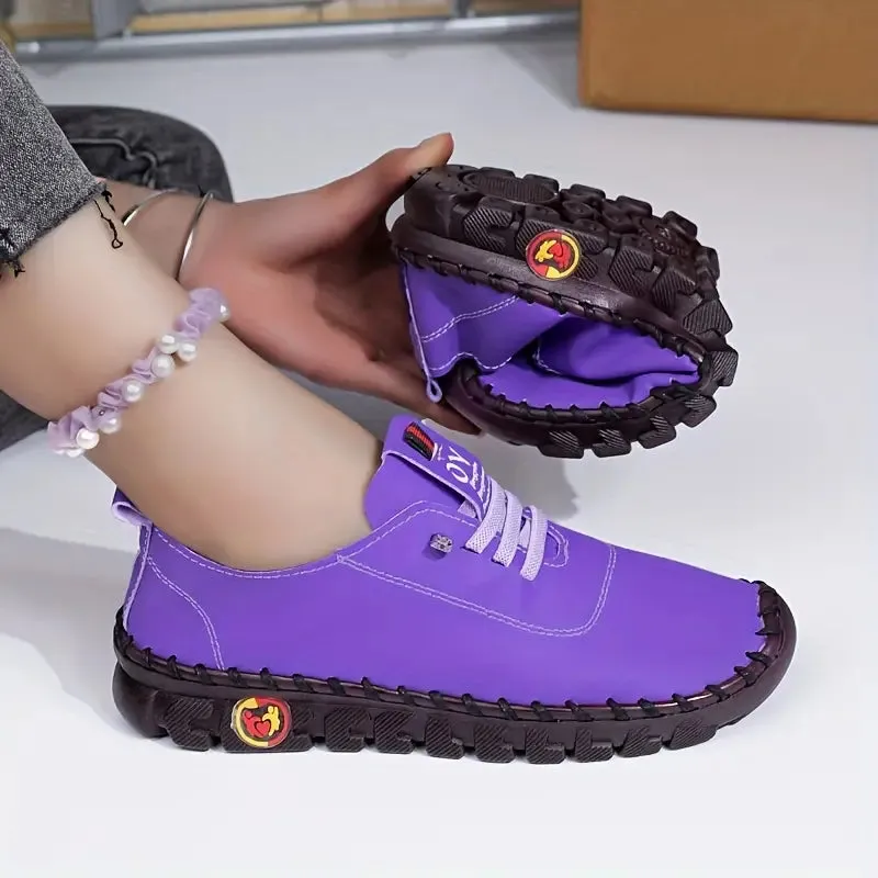 ORTHOPEDIC WOMEN'S SOLID COLOR CASUAL SNEAKERS