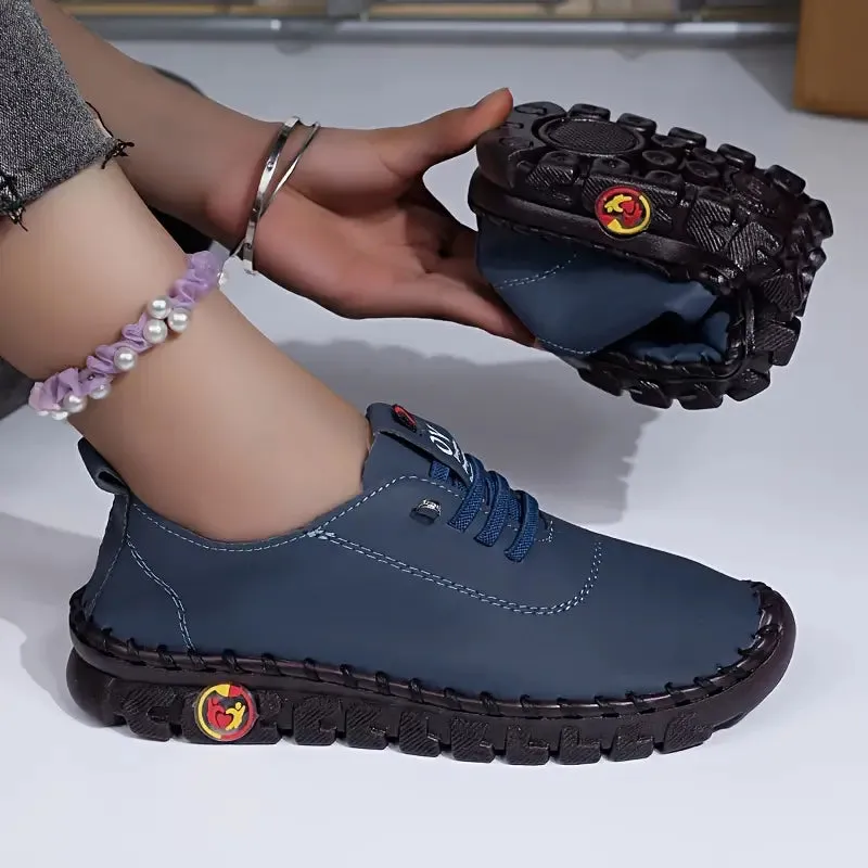 ORTHOPEDIC WOMEN'S SOLID COLOR CASUAL SNEAKERS