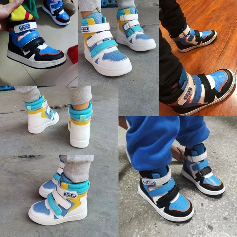 ORTOLUCKLAND Children Sneakers Orthopedic Shoes For Kid Casual Lenther