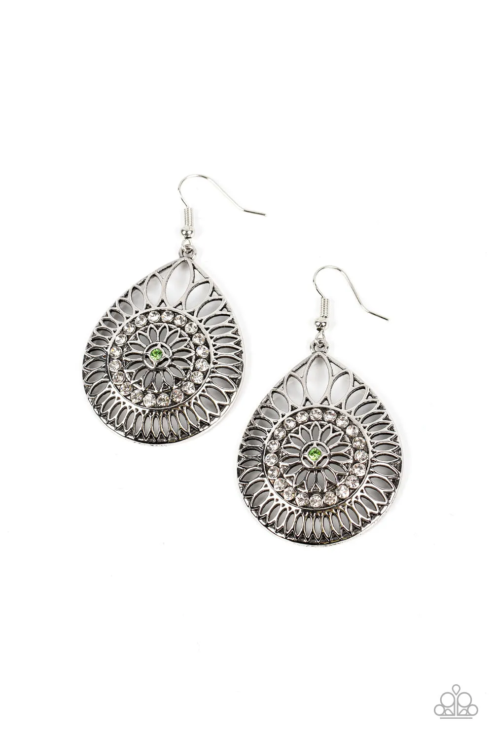 Paparazzi - Summer Sojourn - Green Earrings