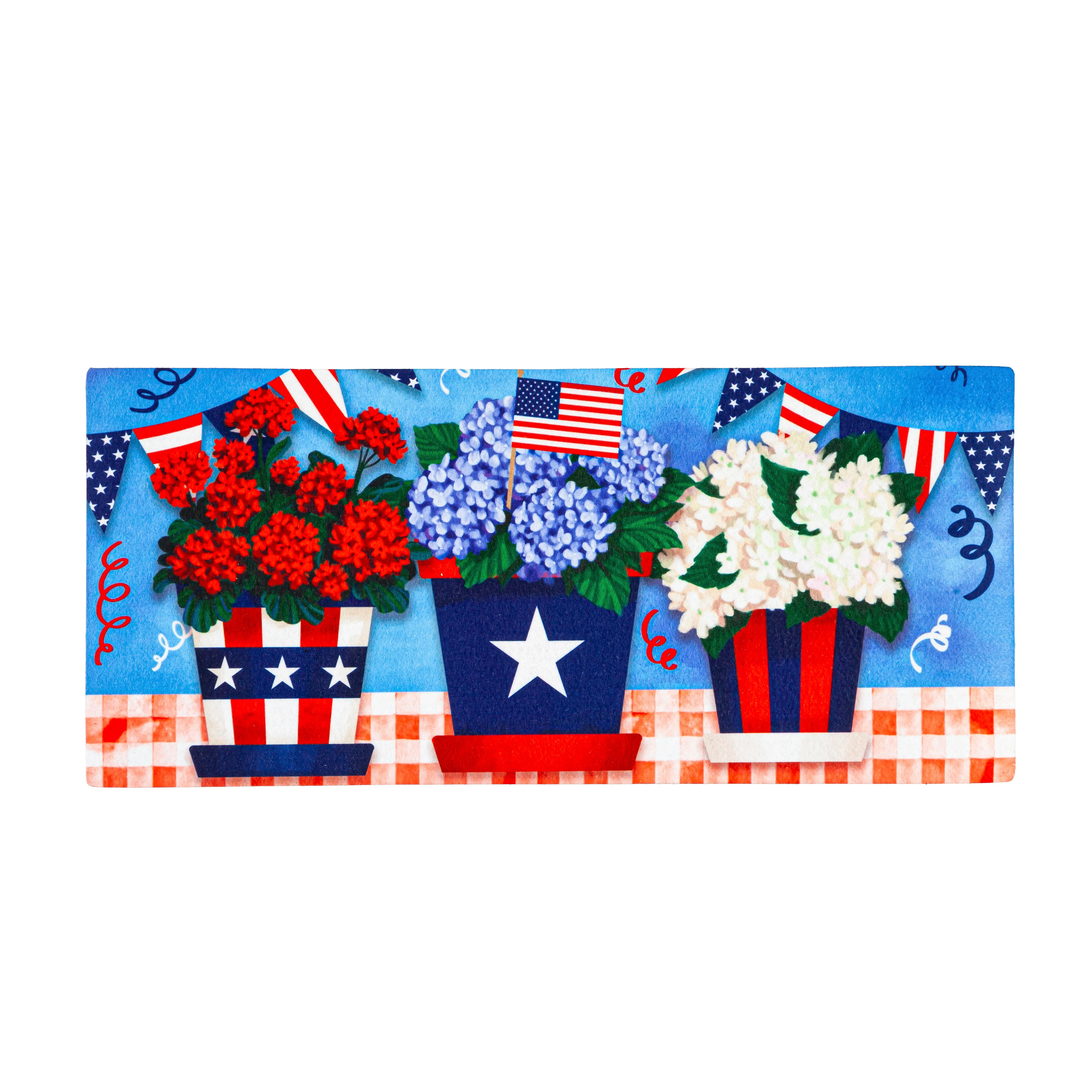 Patriotic Flower Pot Sassafras Switch Mat