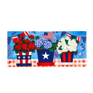 Patriotic Flower Pot Sassafras Switch Mat