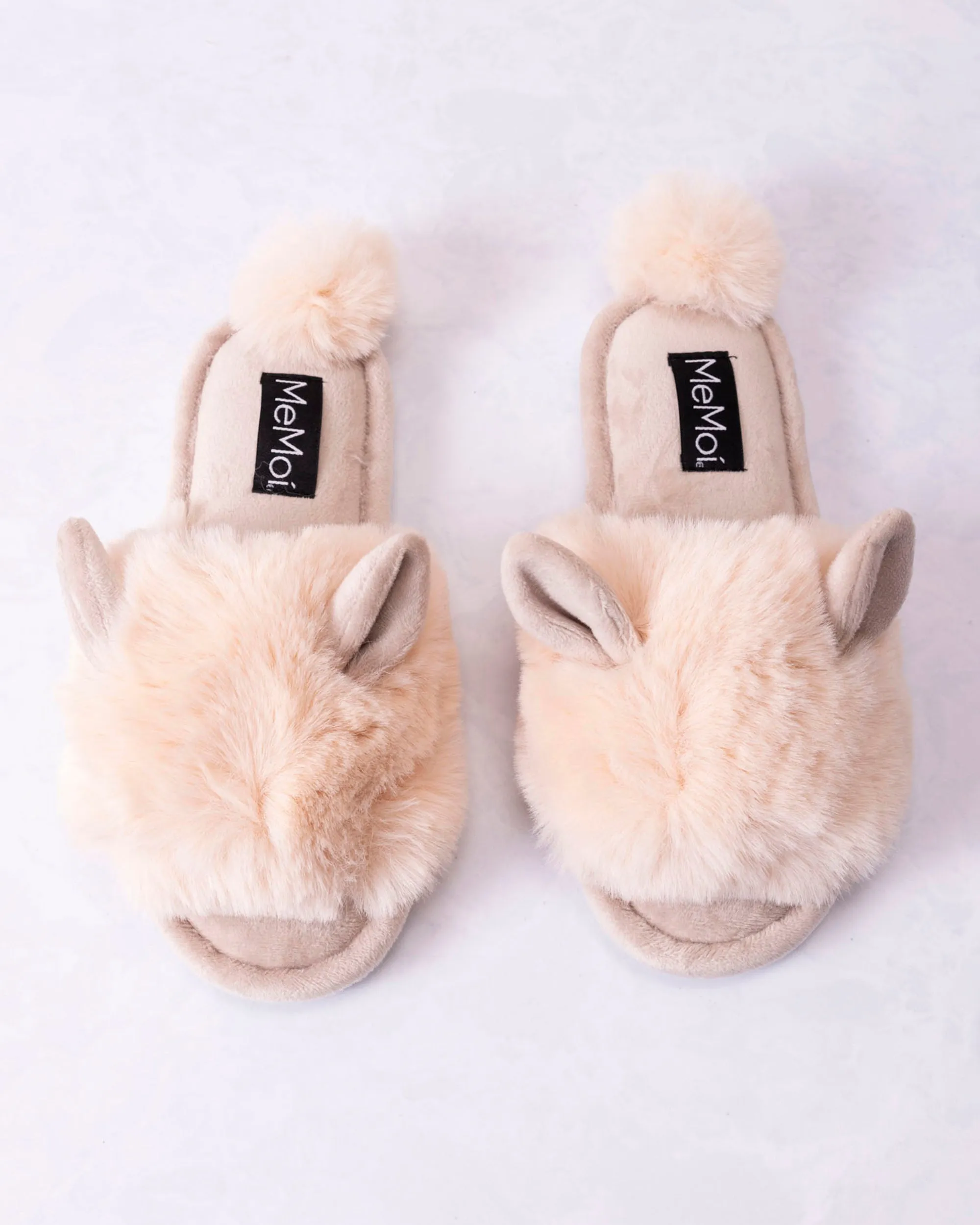 Pink Bunny Hop - Pompom Open Toe Plush Slippers - Infinity Classics International Inc