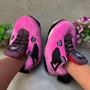 Pink Winter Warm Slippers – Plush and Cozy for Indoor Comfort