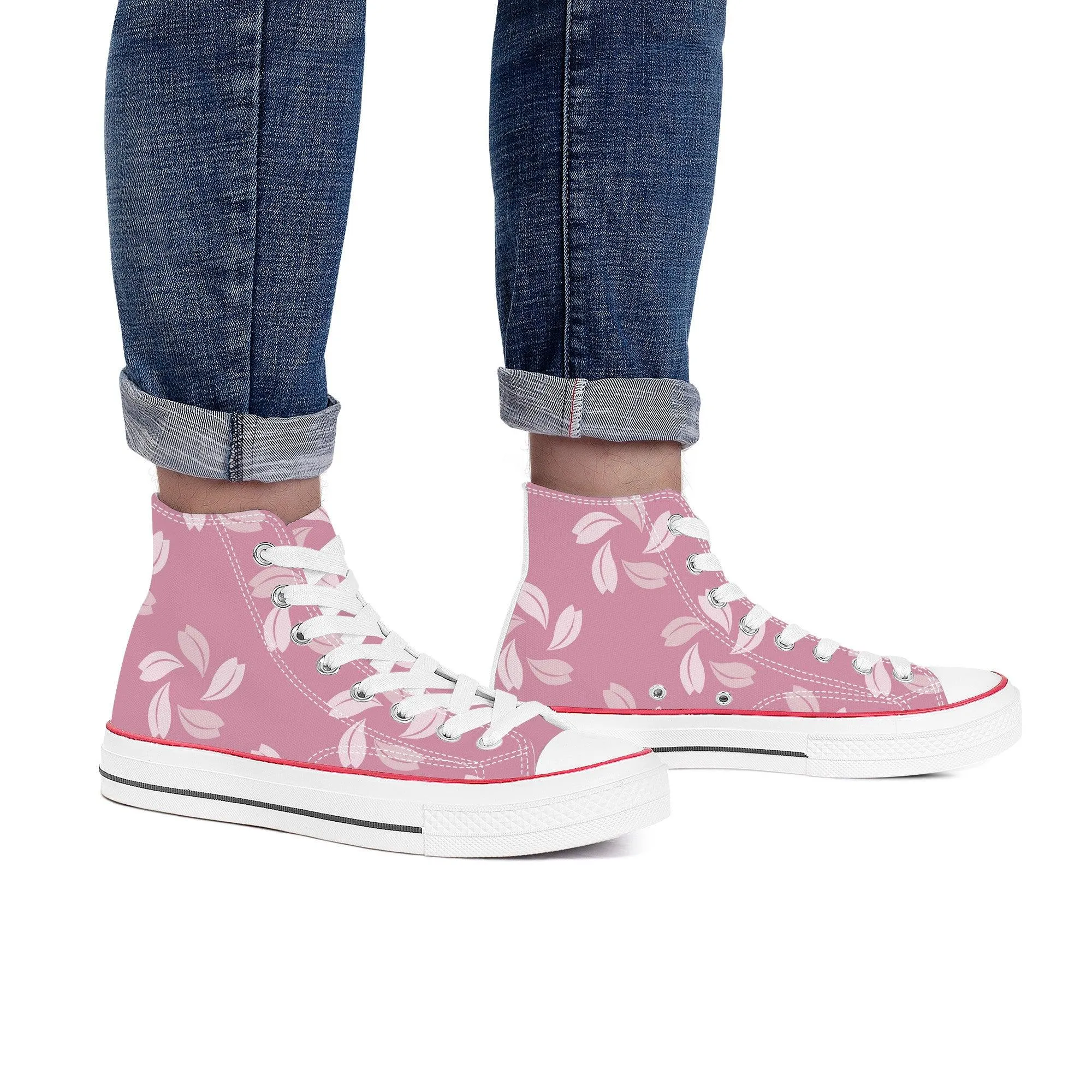 Pinku ピンク- Pink High Top Canvas Shoes