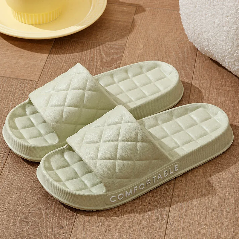 Plaid Design Soft-soled Men/Women Slippers