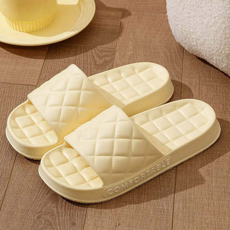 Plaid Design Soft-soled Men/Women Slippers