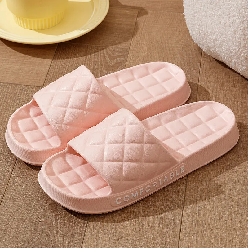 Plaid Design Soft-soled Men/Women Slippers