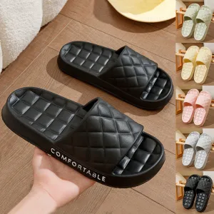 Plaid Design Soft-soled Men/Women Slippers