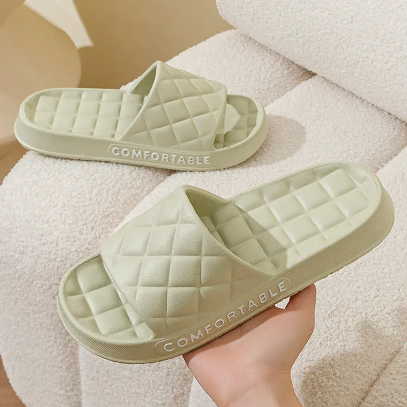 Plaid Design Soft-soled Men/Women Slippers
