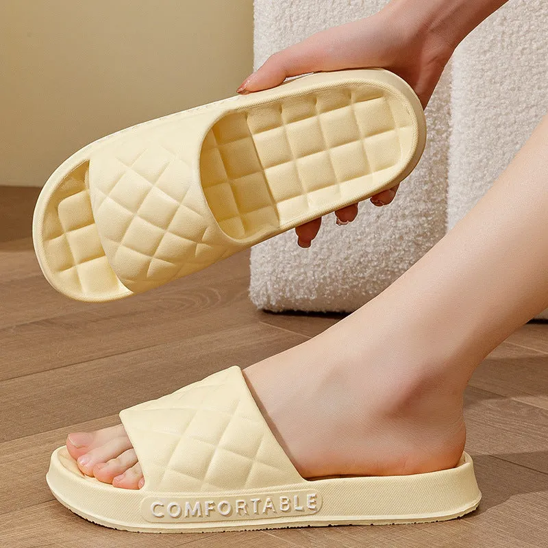 Plaid Design Soft-soled Men/Women Slippers