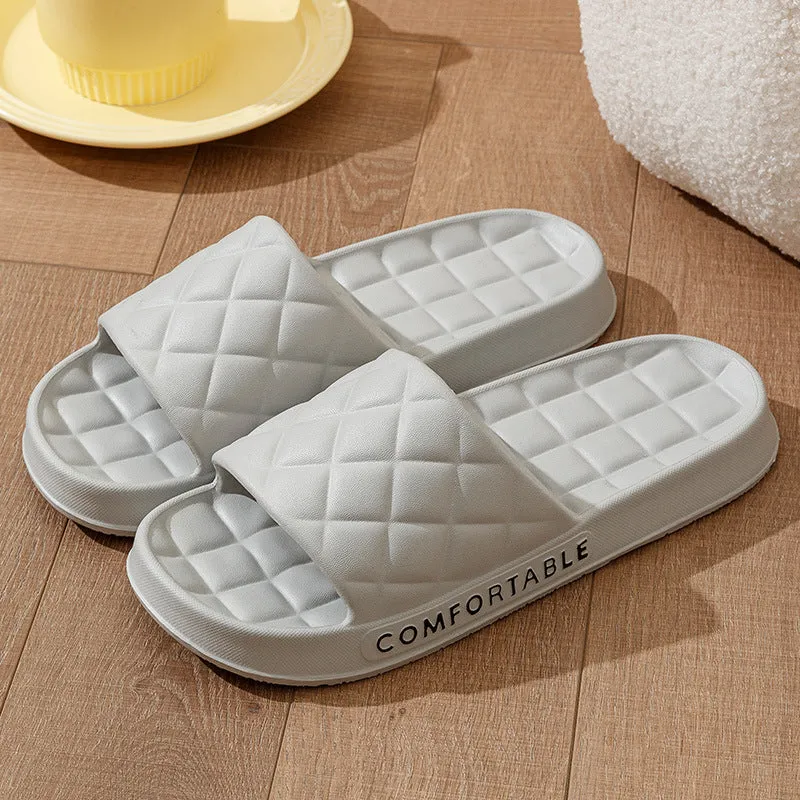 Plaid Design Soft-soled Men/Women Slippers