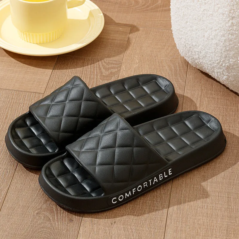 Plaid Design Soft-soled Men/Women Slippers
