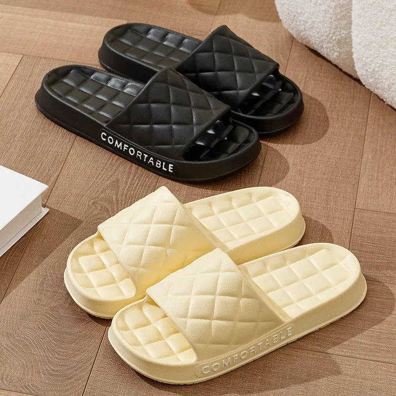 Plaid Design Soft-soled Men/Women Slippers