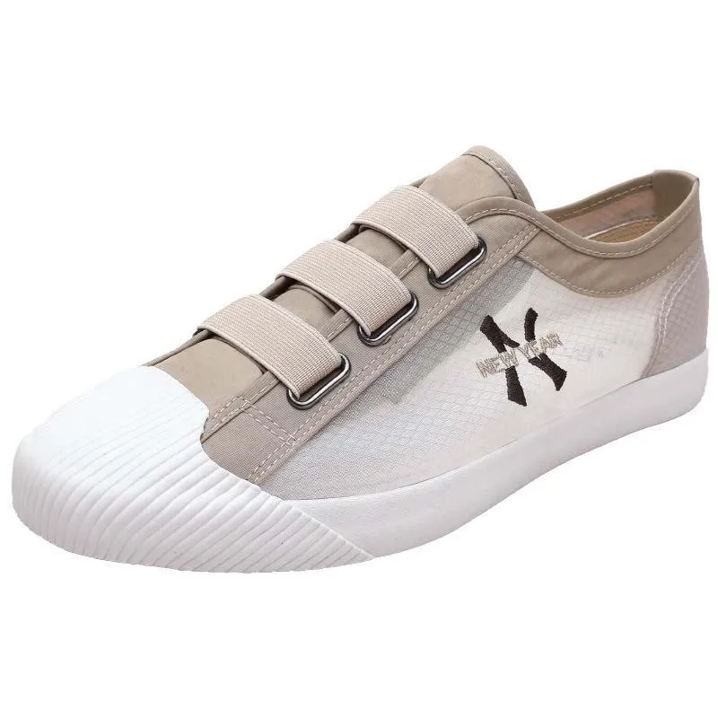 Plus Size 38-44 Summer Men Canvas Mesh Sneakers Comfortable Deodorant Running Basketball Shoes Students Breathable Shockproof Non-slip Shoes