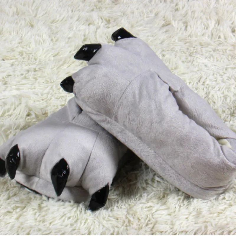 Plush Warm Animal Claw slippers