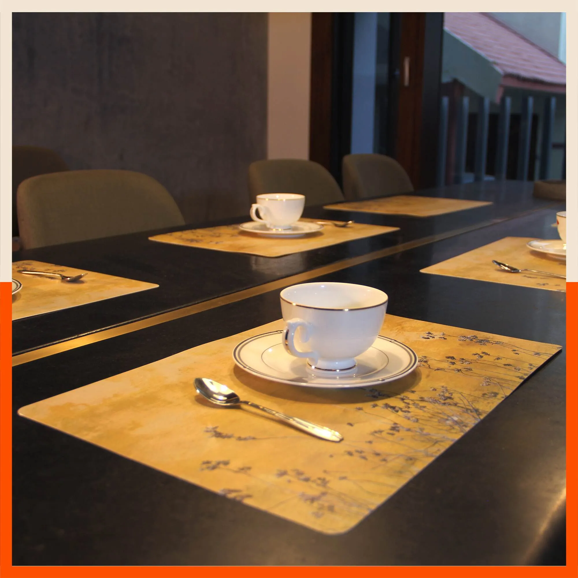 Polypropylene Table Mats & Coasters for Dining Table at Home (CEDAR - Set of 6)