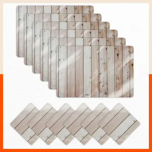 Polypropylene Table Mats & Coasters for Dining Table at Home (CEDAR - Set of 6)
