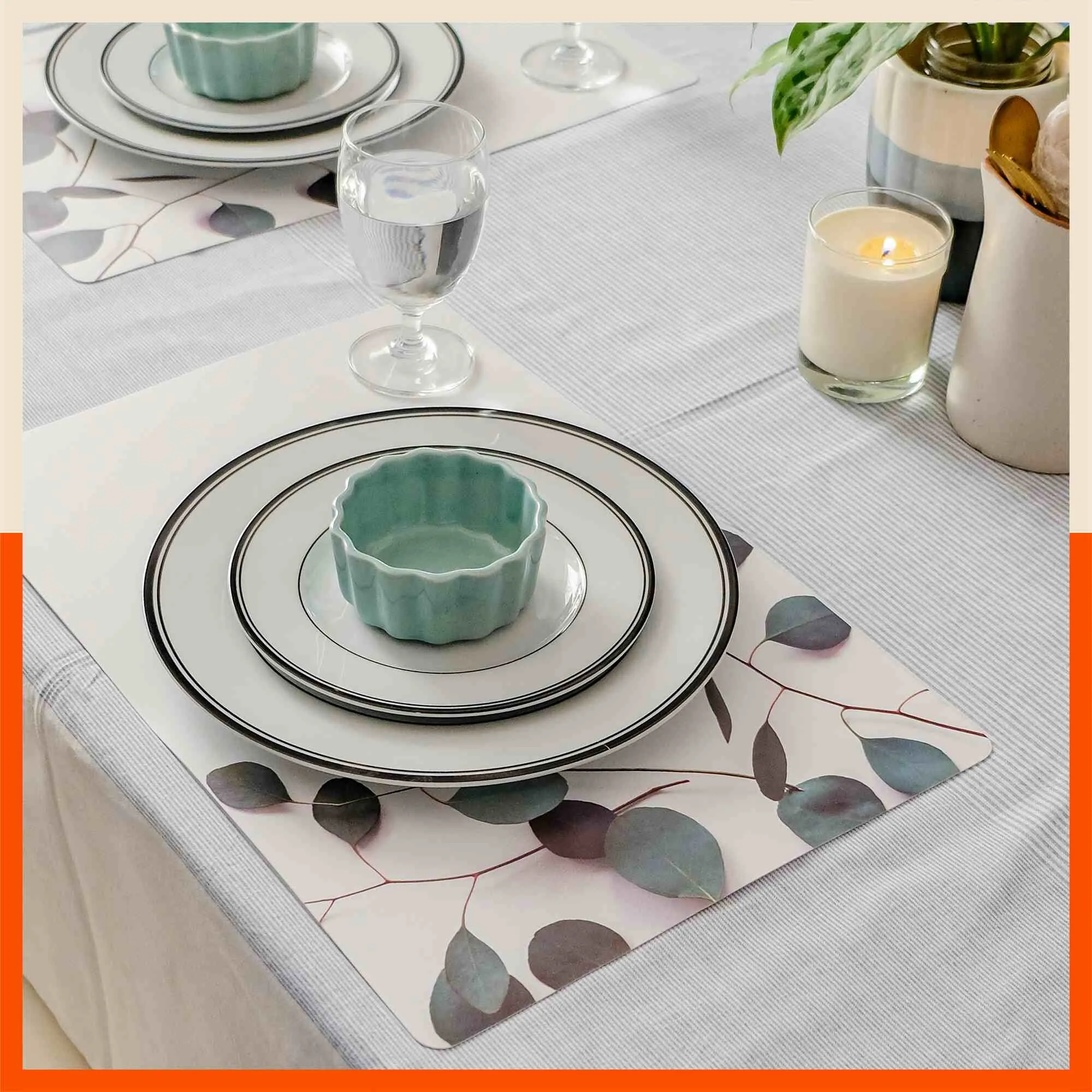 Polypropylene Table Mats & Coasters for Dining Table at Home (CITRUS - Set of 6)