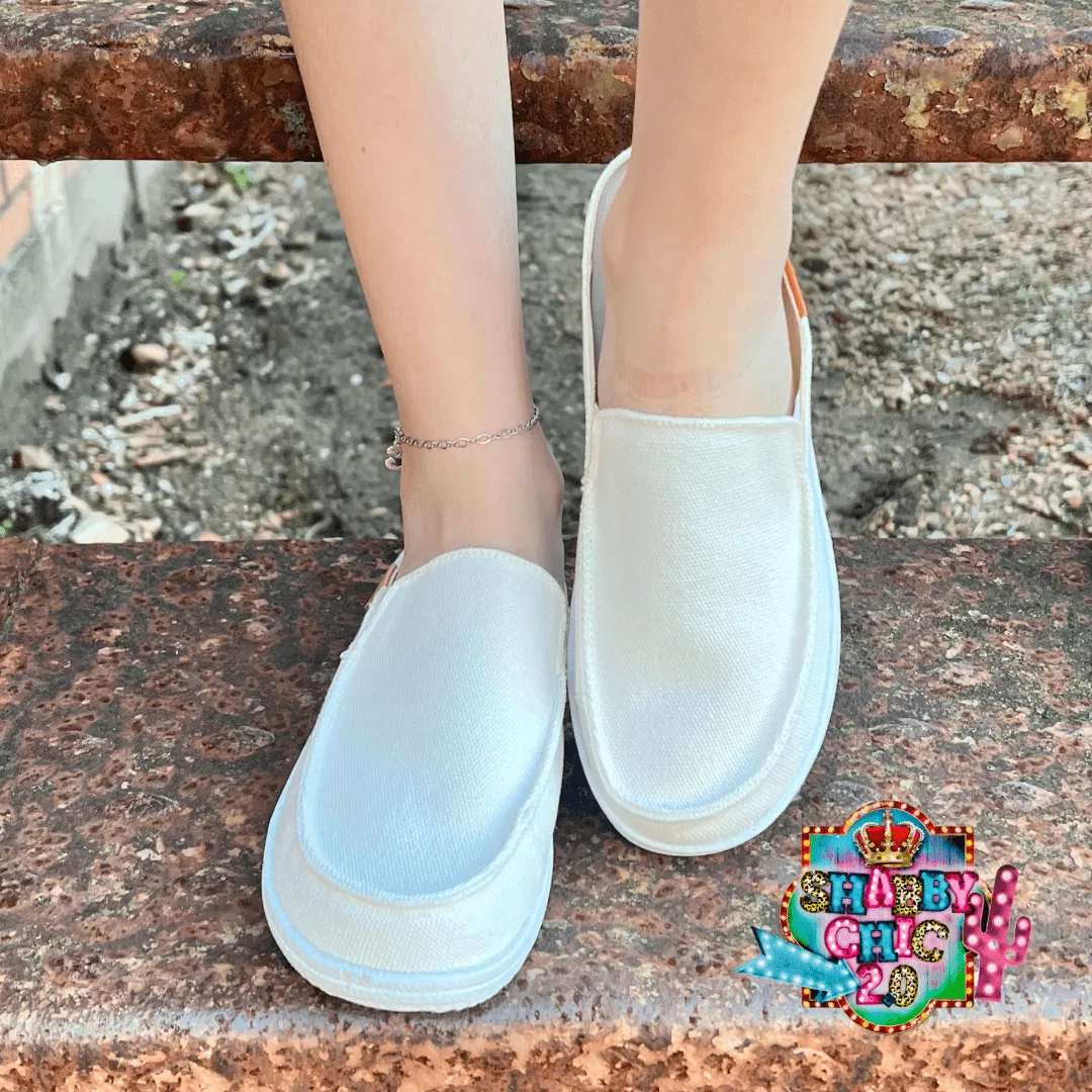 Pontoon Canvas Shoe - White