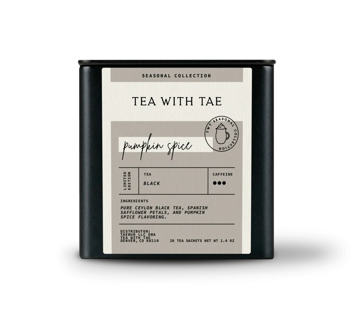 Pumpkin Spice Black Tea Tin Gift (20 tea sachets)