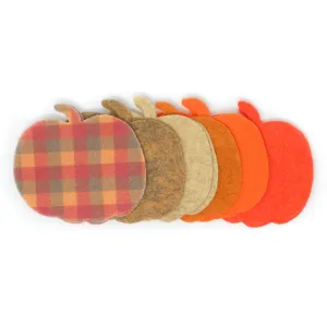 Pumpkin Wool Blend Felt Die Cuts - Autumn Harvest
