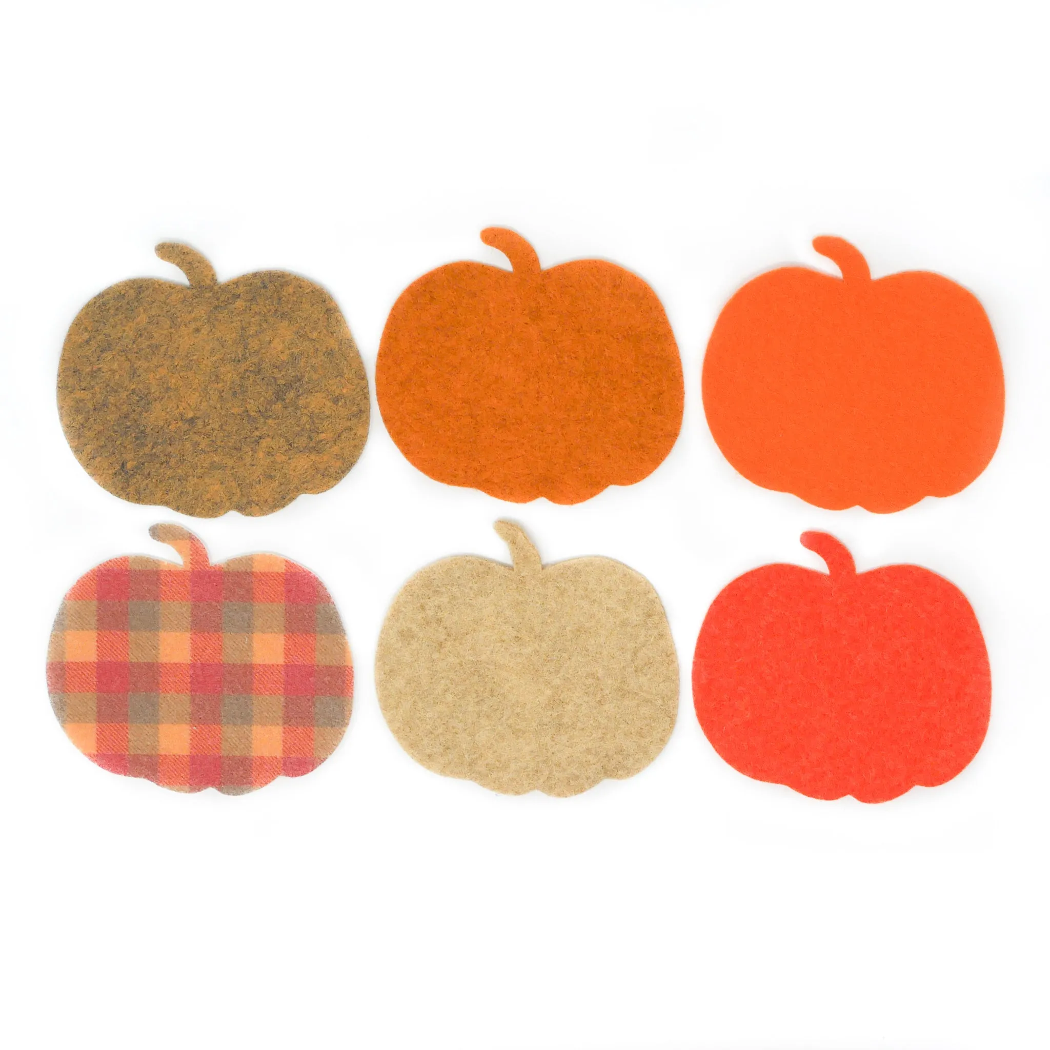 Pumpkin Wool Blend Felt Die Cuts - Autumn Harvest