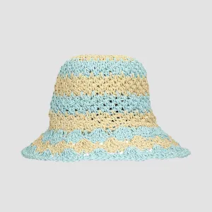Quiksilver Summer Pursuit Bucket Hat Pool Paper Straw - Womens