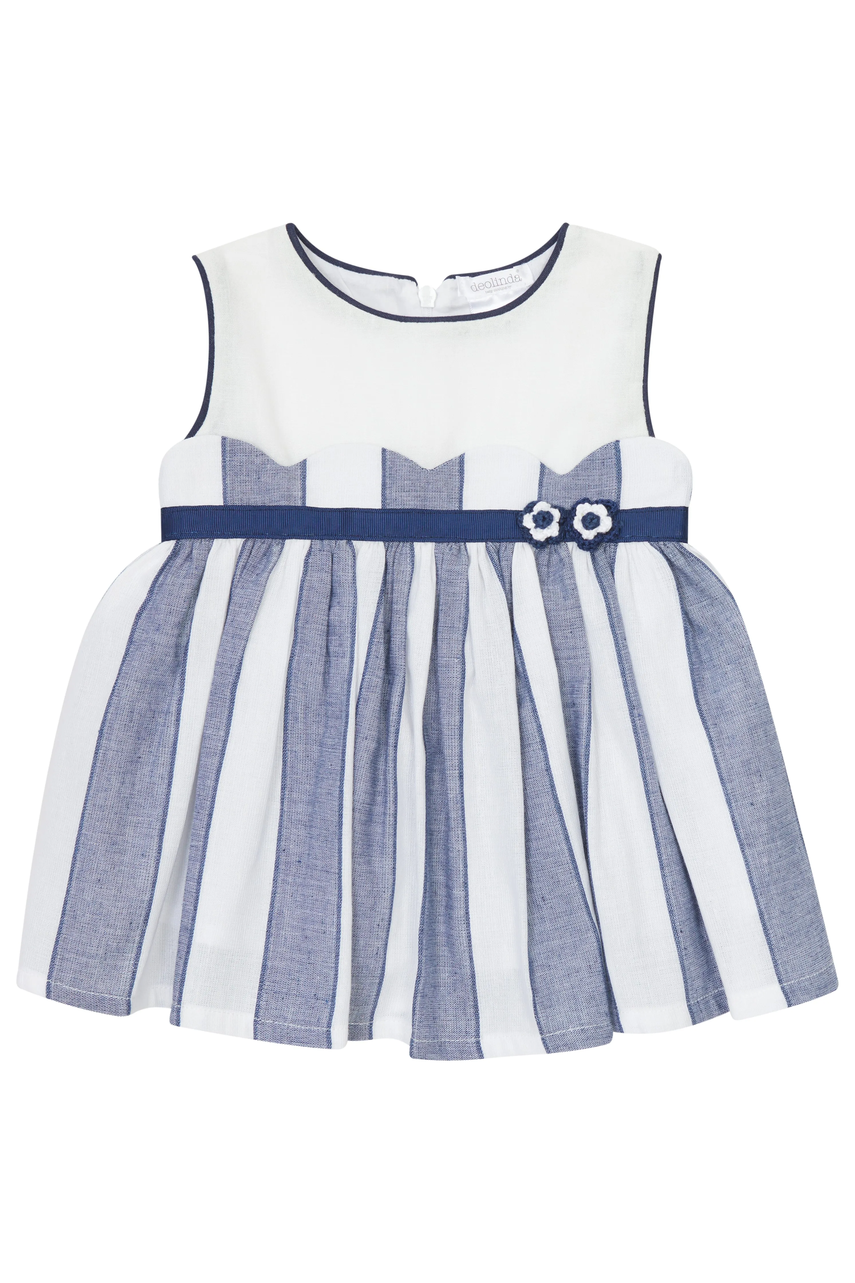 "Lottie" Navy Striped Dress