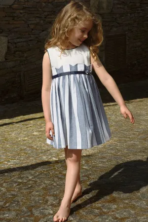 "Lottie" Navy Striped Dress
