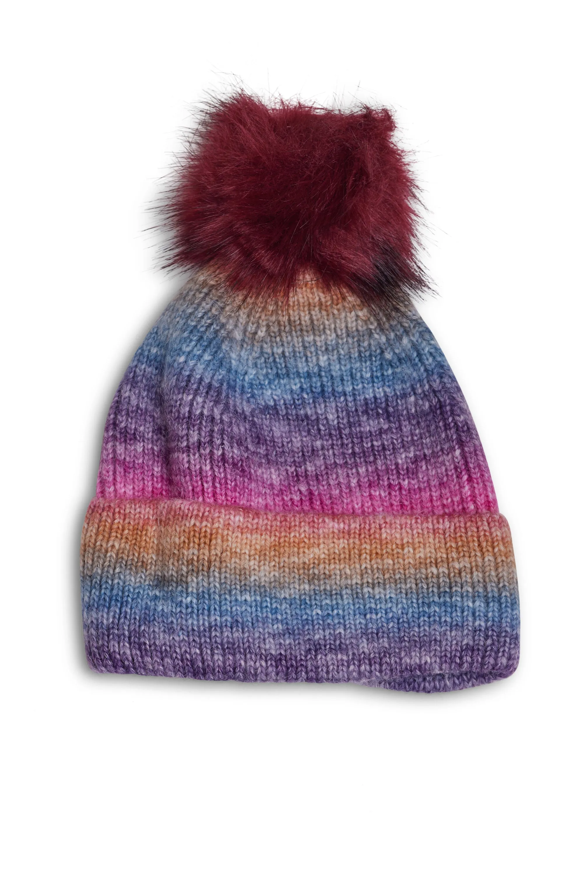Rainbow Hat : Burgundy
