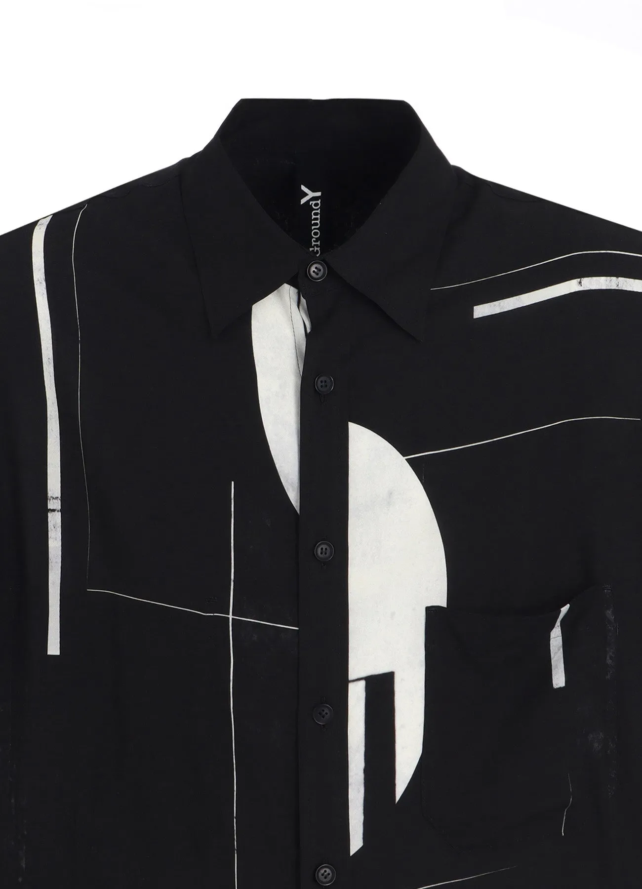 RAYON PRINT DOT PATTERN LONG SHIRT