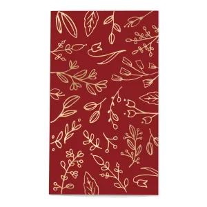 Red & Gold Floral Matchbox: Christmas, Fall & Autumn Decor