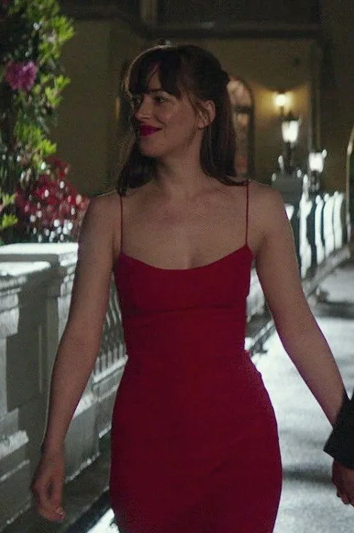 Red Slip Dakota Johnson Dress Short Prom Dress Fifty Shades Darker