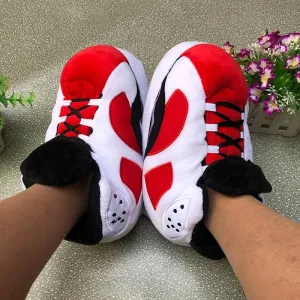 Red White Winter Slippers – Cozy, Non-Slip & Stylish Indoor Footwear