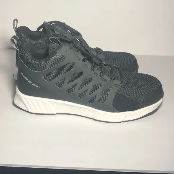 Reebok Fusion Flexweave Safety Composite Toe Work Athletic Sneaker Black 11.5W