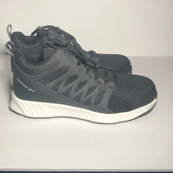 Reebok Fusion Flexweave Safety Composite Toe Work Athletic Sneaker Black 11.5W
