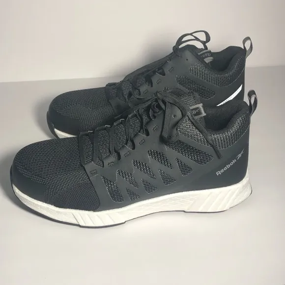 Reebok Fusion Flexweave Safety Composite Toe Work Athletic Sneaker Black 11.5W