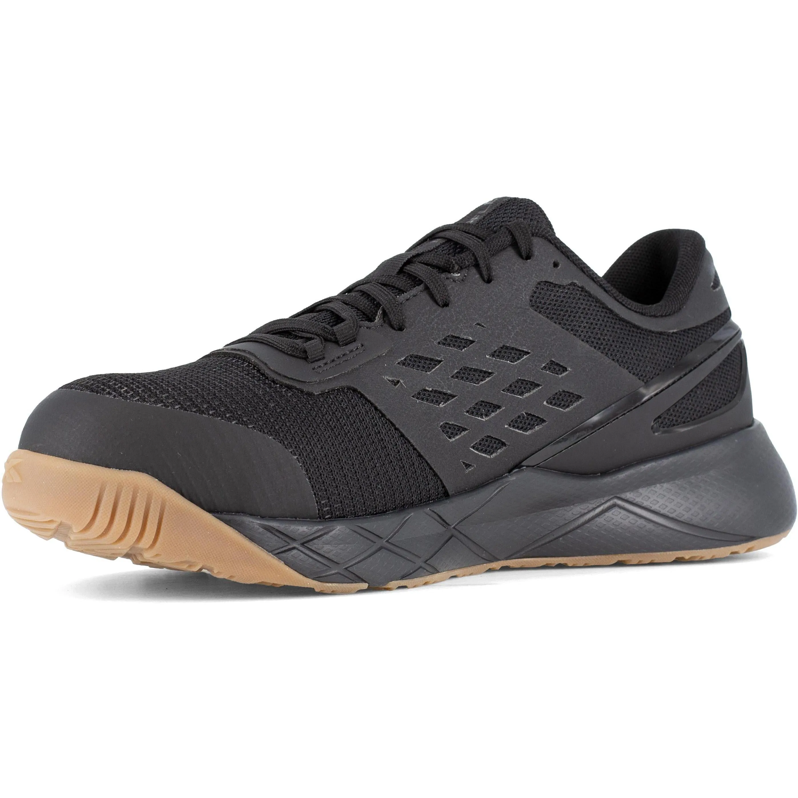 Reebok Men's Nanoflex TR Comp Toe Athletic Work Shoe- Black- RB3317