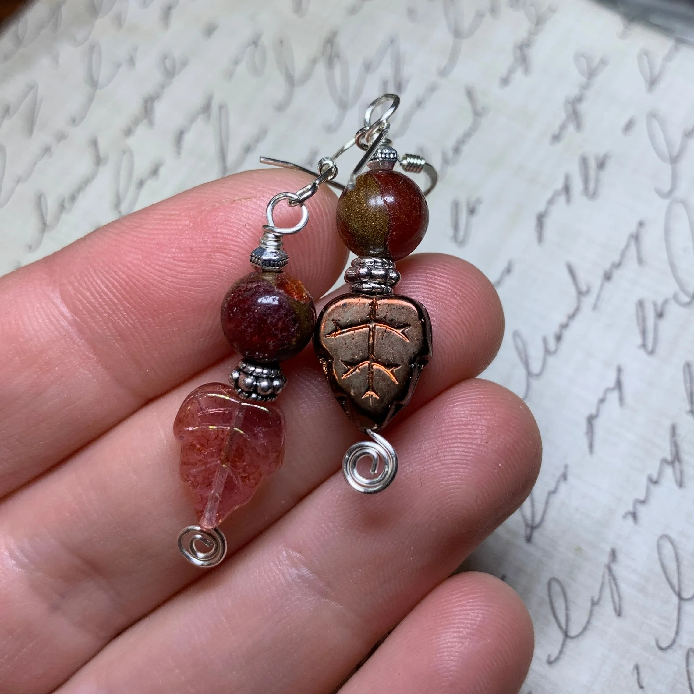 RESERVED Tiny Evil Genius Earrings: fall