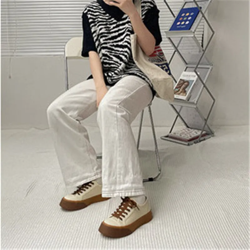 RETRO BIG TOE FLAT CANVAS SHOES UB3382