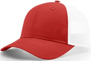 Richardson Lite Performance Air Mesh Trucker Red White