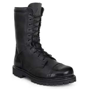 Rocky Side Zipper Black Leather 10" Jump Boot 0