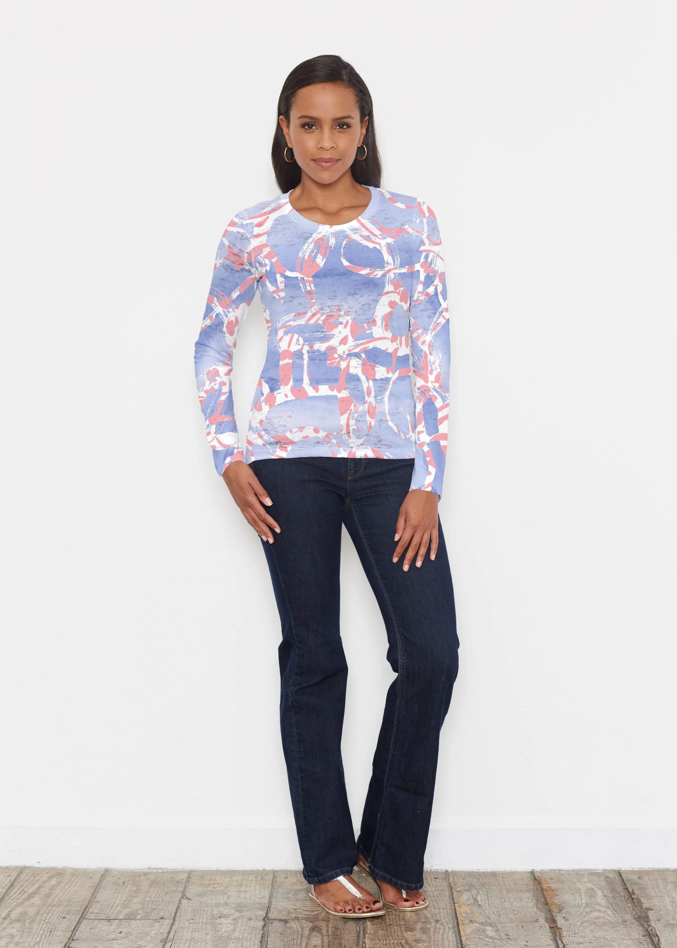 Round About Perri (16253) ~ Signature Long Sleeve Crew Shirt