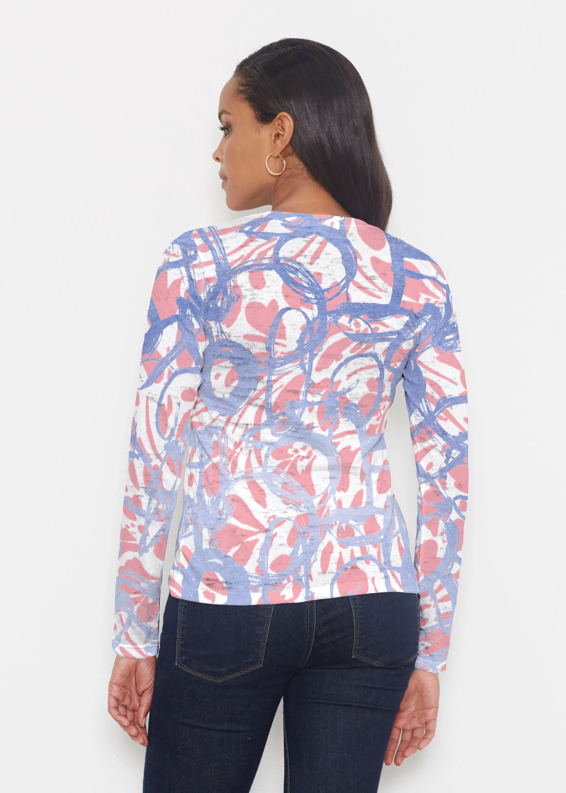 Round About Perri (16253) ~ Signature Long Sleeve Crew Shirt