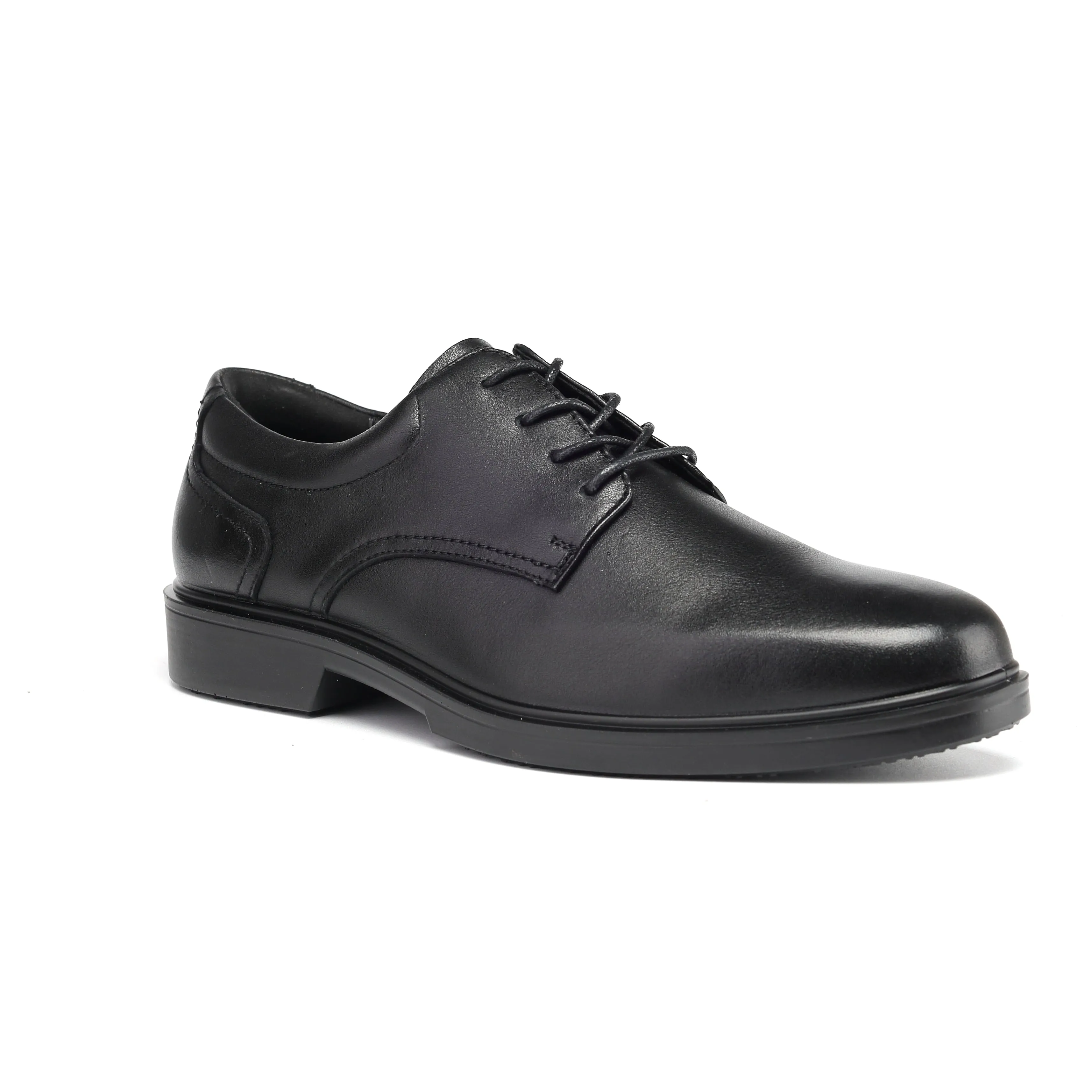 RV2103 Classic Black Men's 4" Oxford Work Shoes - Full Grain Leather with Kevlar Puncture Resistance